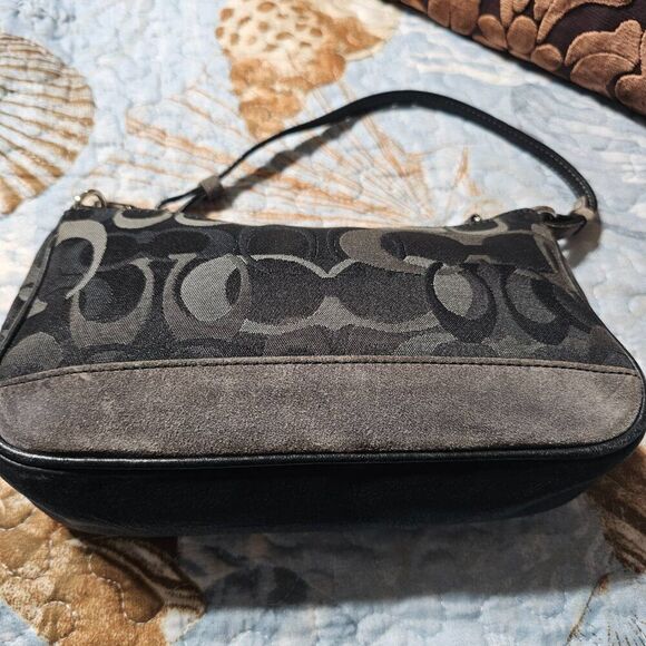 2004 Vintage Y2K Coach Demi Shoulder Bag Purse in Optic Signature Monogram Jacqu - Picture 3 of 7